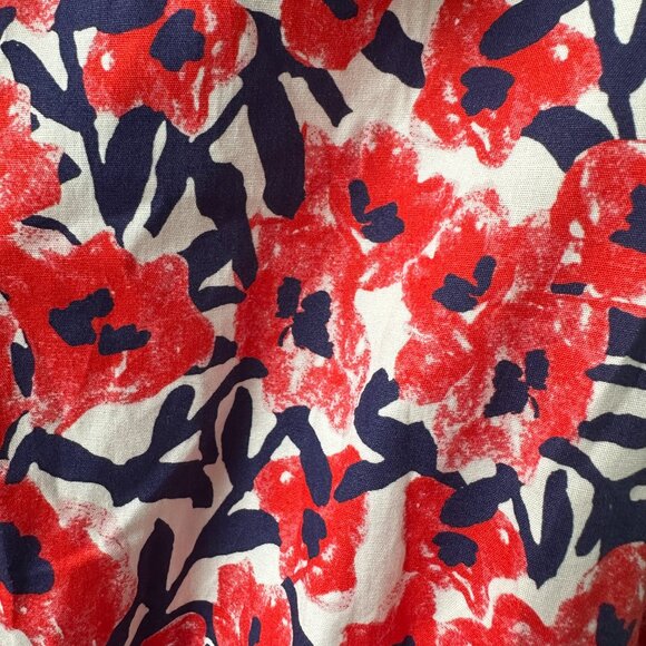 NWT 1901 Women Red & Blue Floral Shirt Dress Fit & Flare in Women's X-Large - Picture 8 of 12
